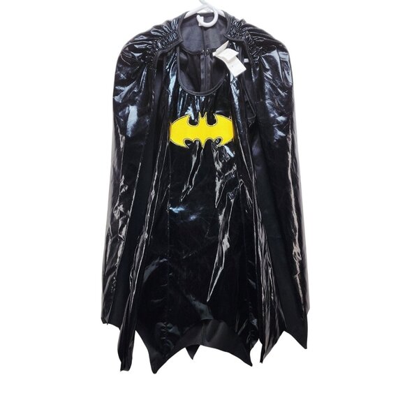 Batgirl Womens Costume With Cape Size Medium Black & Yellow - Picture 1 of 6